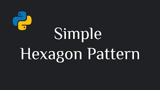 Simple hexagon pattern using python turtle