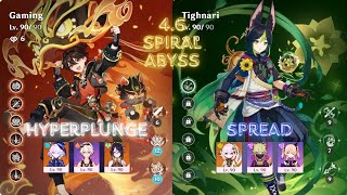 C6 Gaming hyperplunge ft. C1 Tighnari spread - 4.6 spiral abyss floor 12 9 stars clear