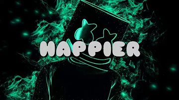 Happier   Marshmello ft  Bastille (Lyrics Video)