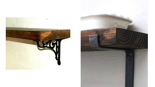 Elegant Rustic Wood Shelf Brackets For Great Wall