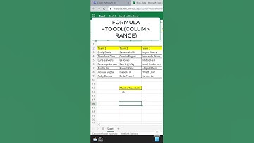 Stack multiple columns into one in Online Excel 🚀🚀🚀#excel #shorts #shortvideo