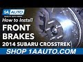 How to Replace Front Brake Pads Rotors 2013-14 Subaru XV Crosstrek
