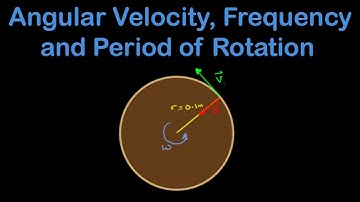 Angular velocity, frequency and period for a spinning disk.