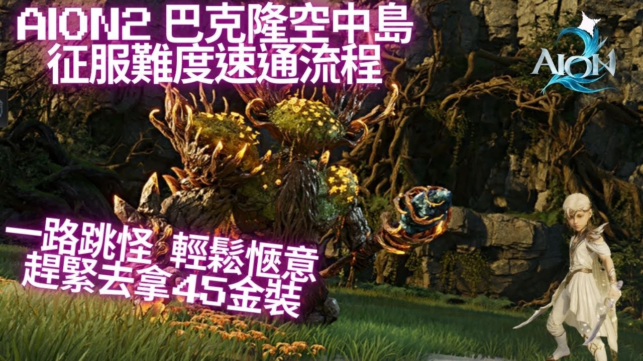 【AION2】巴克隆空中島 征服難度速通流程攻略！想要45金裝嗎？就看這部影片！