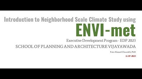 Envi-MET 5.5.1 - 2023 - Tutorial