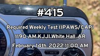 IPAWS/CAP EAS Tests (Recordings #414-415)