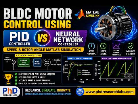 BLDC Motor Control Using PID vs Neural Network | Speed & Rotor Angle MATLAB Simulation