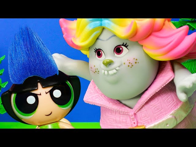 Trolls Bridget Lady Glitter Sparkles & Poppy Troll Figures