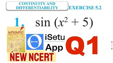 Class 12 Ex 5.2 Q1 Math | Differentiation | Q1 Ex 5.2 Class 12 Maths | sin (x² + 5)