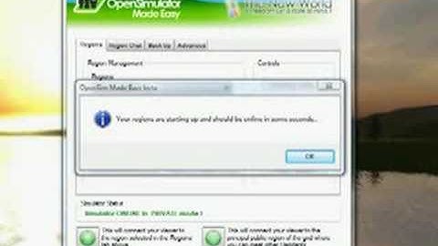 OpenSim Made Easy or how to run OpenSim at home ?