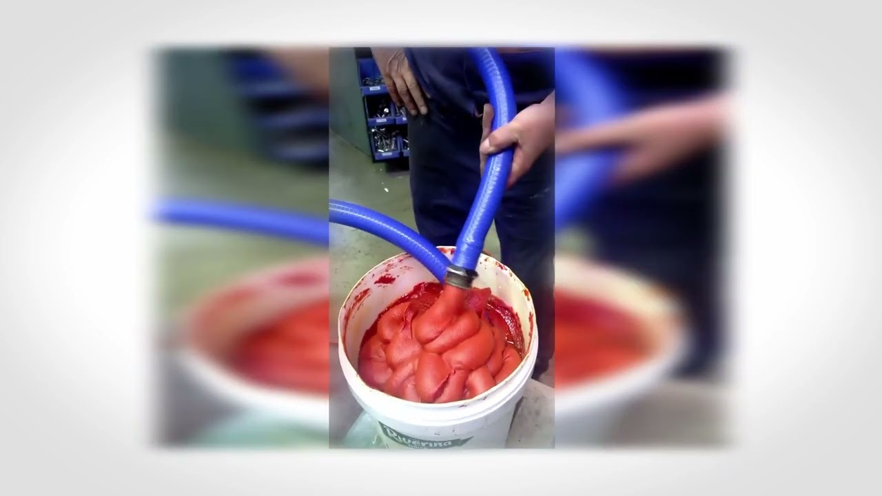 Pumping tomato paste with Verderflex peristaltic hose pumps