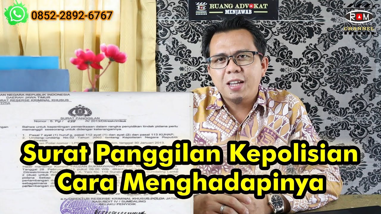 CARA MENANGGAPI SURAT PANGGILAN POLISI