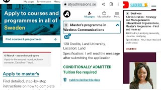 SWEDISH UNIVERSITY ADMISSION RESULTS EXPLAINED