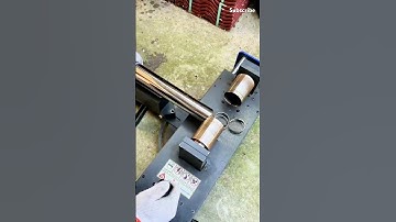 The process of cutting stainless steel pipe by beveling machine #tools #skills