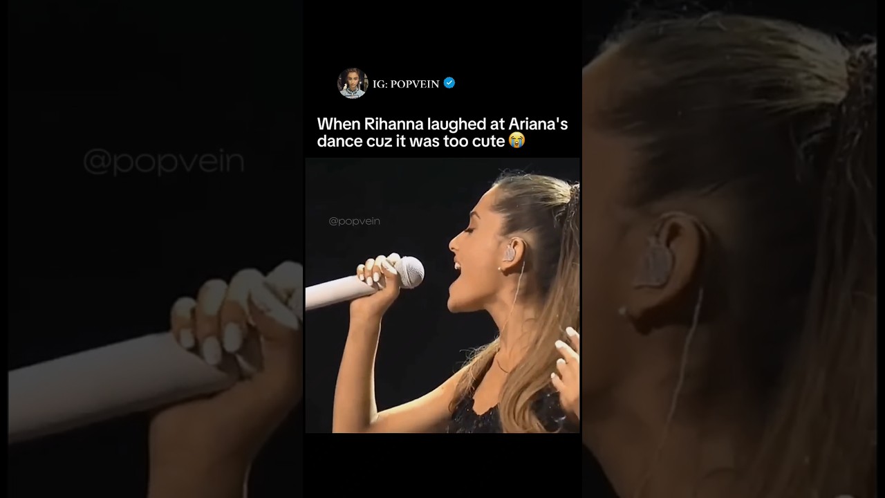 When Rihanna laughed at Ariana Grande's dance cuz it was too cute 😭