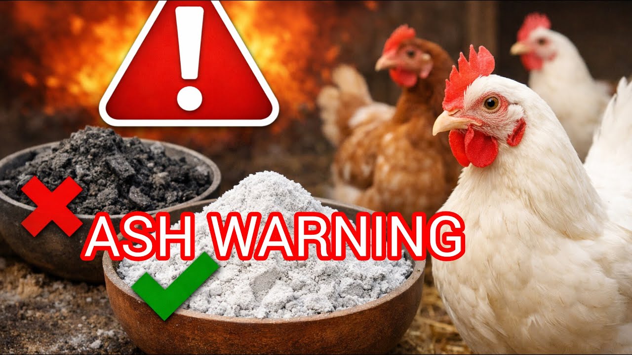 Ash in poultry: important warning, safe use & best type of ash