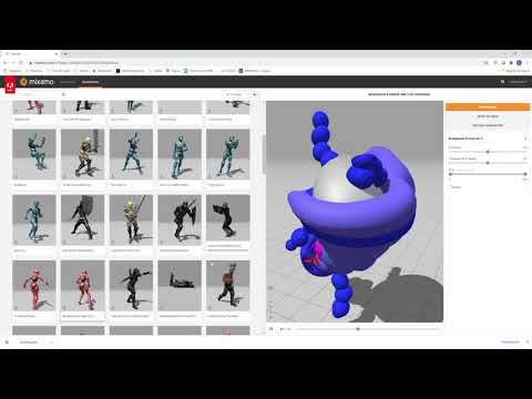 Анимация персонажа в MIXAMO, разные анимации одного персонажа в Юнити