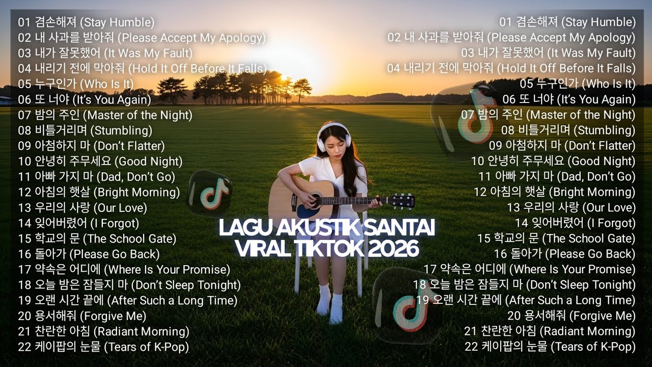 LAGU KOREA SANTAI VIRAL TIKTOK 2026 - Lagu Pop Akustik Korea Terpopuler #musik #kpop