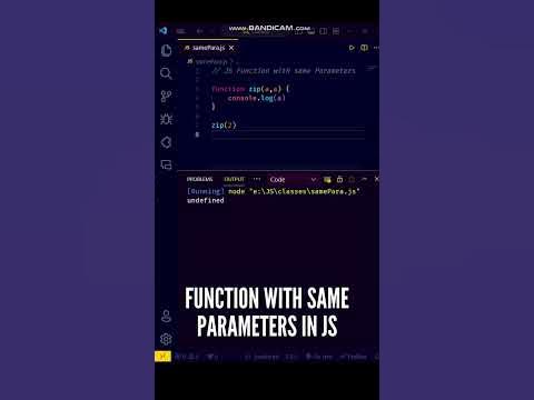 🤪🤪 CRAZY Working on JavaScript Function with Same Parameters #shorts # ...