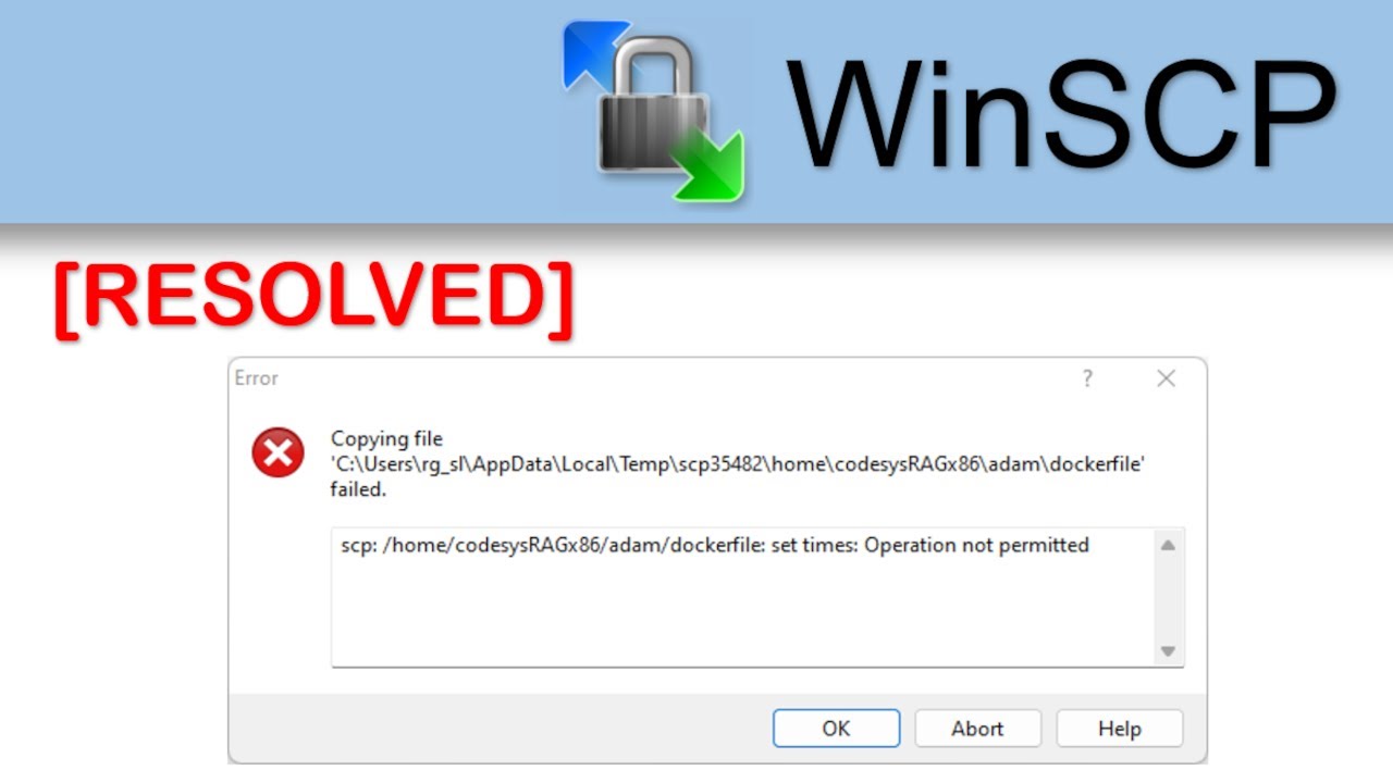 WinSCP set times Operation not permitted Error Message - YouTube Winscp Set Times Operation Not Permitted Error Message - Youtube