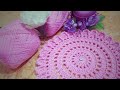 طريقة عمل مفرش دائري سهل جدا/how to crochet easy doily
