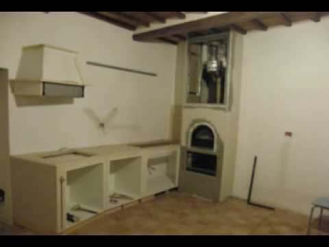 Cucina in muratura e finta muratura youtube Cucine fai da te in legno