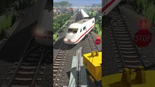 Fast Trains Overtaking Each Other On A Double Track