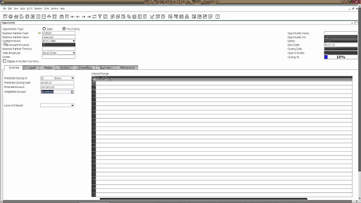 SAP Business One Purchasing Opportunity Management