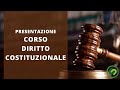 Presentazione corso diritto costituzionale