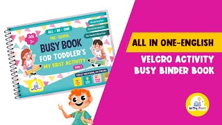 WITTY POPS All In One Velcro Activity Binder Book - Montessori Preschool Busy Book for Toddler Kid