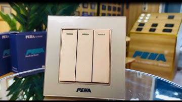 BỘ 3 CÔNG TẮC MẶT NẠ KÍNH CƯỜNG LỰC AURA 86 GOLD