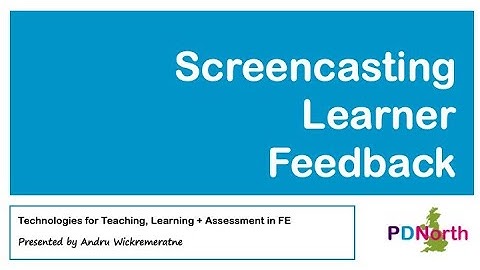 Using Screencast for Learner Feedback