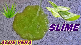 ALOE VERA SLIME !! HOW TO MAKE SLİME,DIY SLİME,NO BORAX AND NO GLUE,SLAYM YAPIMI