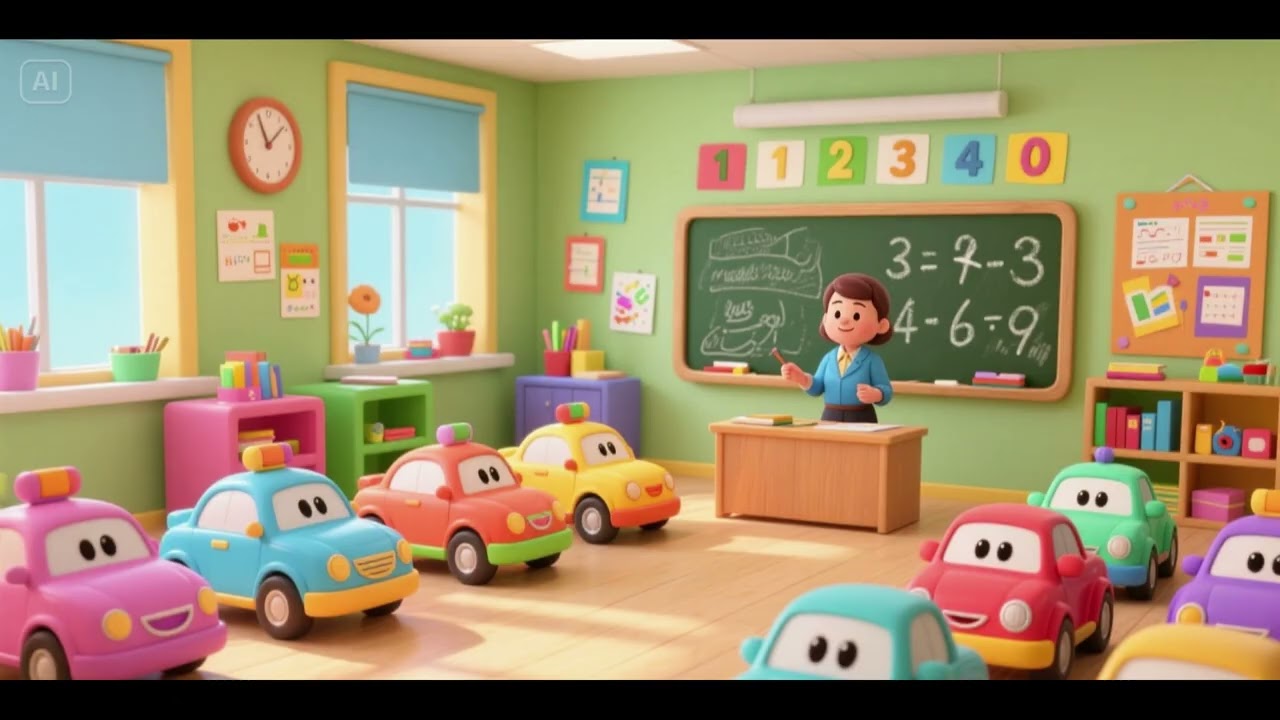 Autos zählen für den Lehrer | Zähllied für Kinder