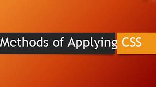 7th - Computer - 24.08.2020 - Method of applying CSS