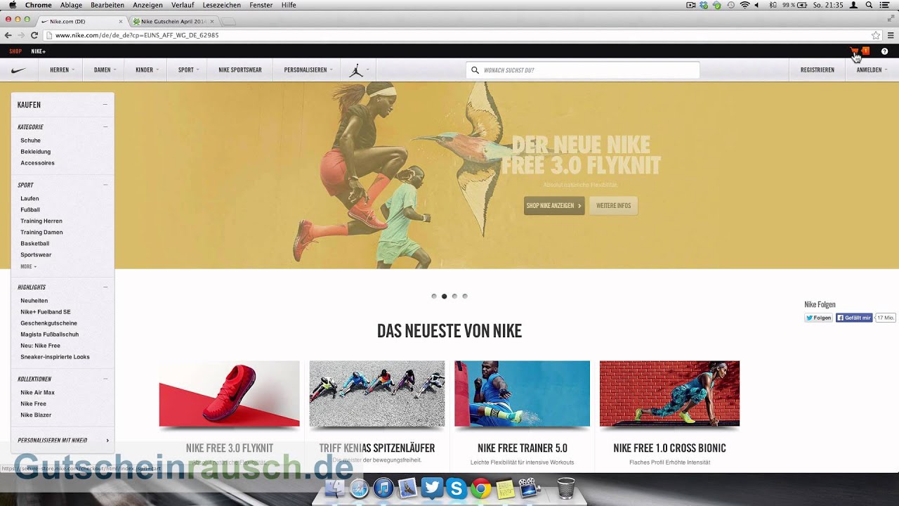 Nike Gutschein 22 % Gutscheincode + 28 weitere