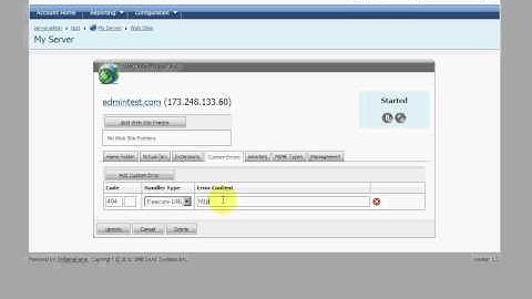 Custom Error Pages in WebsitePanel