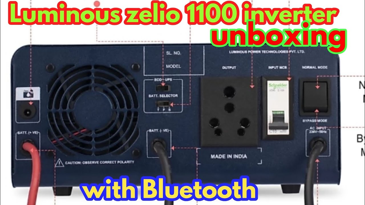 Luminous zelio 1100 pure sine wave inverter unboxing!Installation ...