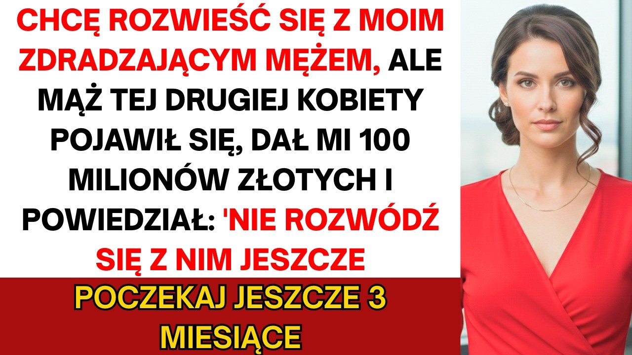 Szykowałam rozwód z zdradającym mężem — mąż kochanki przyszedł i dał mi 400 mln zł, mówiąc...