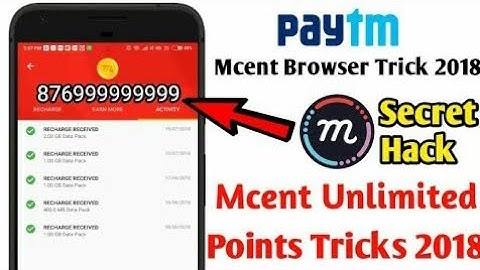 MCENT BROWSER UNLIMITED POINT TRICK 100% REAL WITH PROOF