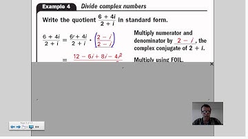 4.6 Perform Operations with Complex Numbers