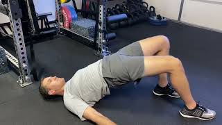 Glute Bridge, Staggered Stance
