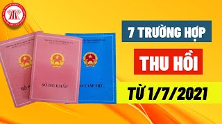 Toàn Bộ Trường Hợp Bị Thu Hồi Sổ Hộ Khẩu, Sổ Tạm Trú Từ 01/7/2021 | TVPL -  YouTube