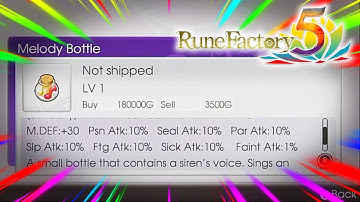 RUNE FACTORY 5: How To Get Melody Bottle Best Debuffer To Make Enemy SO WEAK