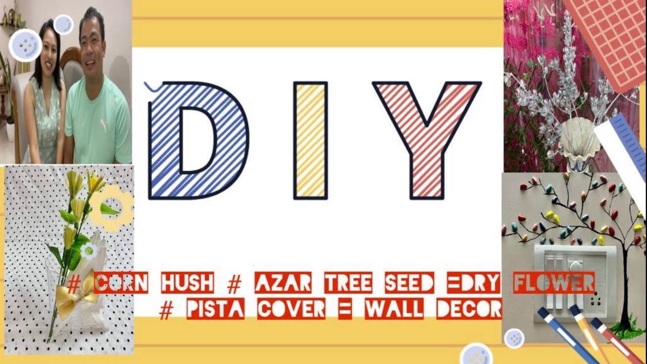 How to make flower with corn hush and Azar seed /DIY Pista cover