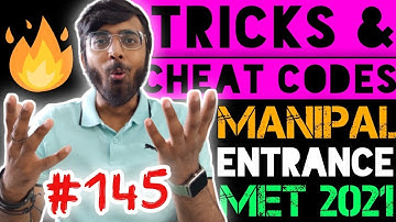 Manipal Entrance Exam Questions Solved Like A Boss🔥| Tricks for MET 2021 | Tricks & Cheat Codes #145