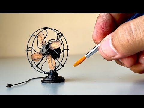 How to Build a Realistic Electric Fan (Retro Style) : Step-by-step Tutorial | Miniature ASMR Build!  thumbnail