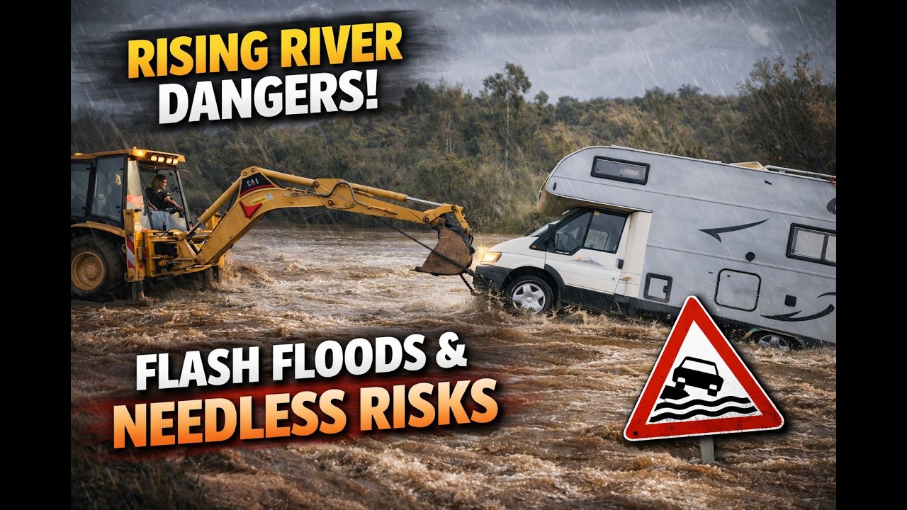 Ep. 57  Storm Chaos at Aznalcóllar Dam | Rising Waters & a Motorhome Rescue