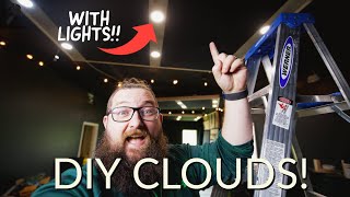 How To Build A DIY Acoustic Panel Cloud WITH LIGHTS | For A Recording Studio!