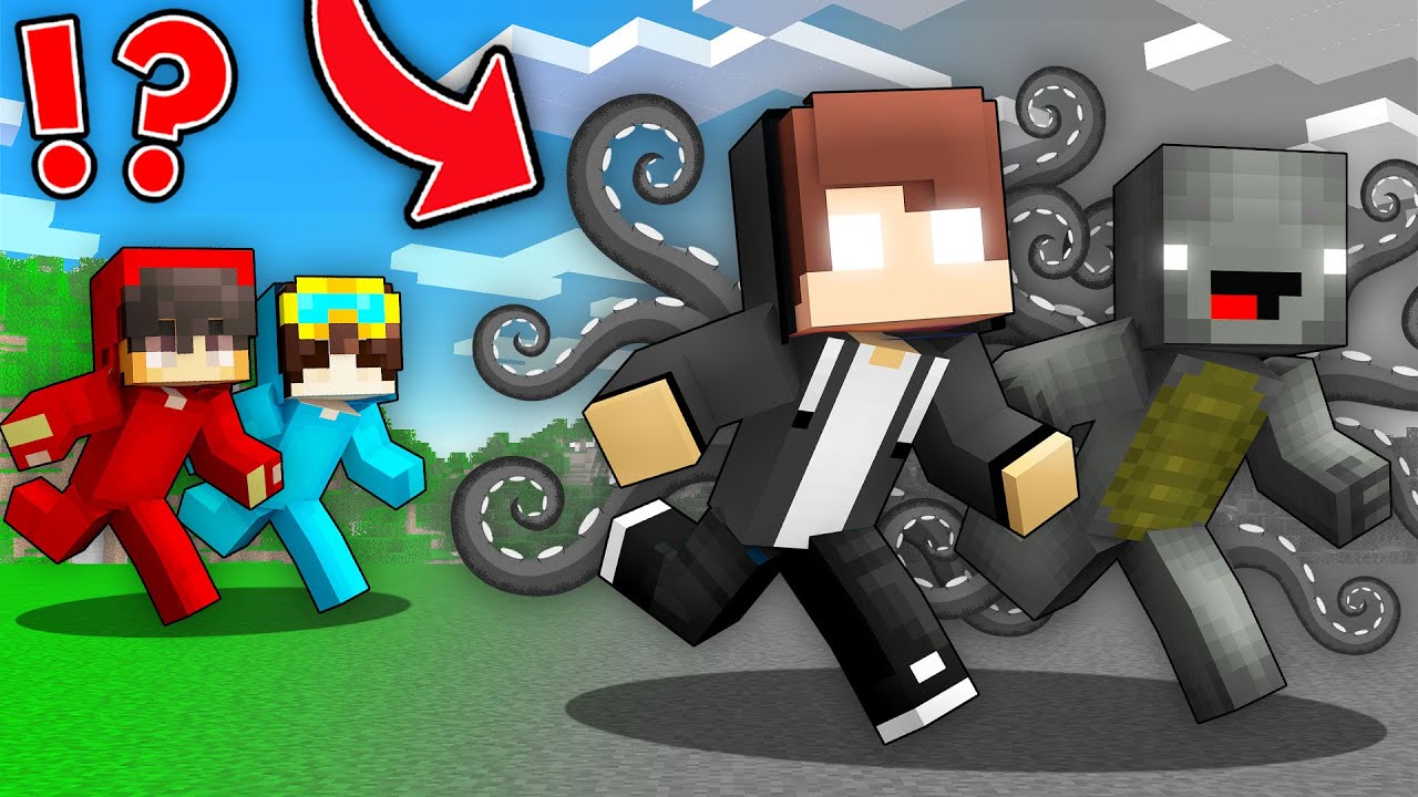 SHADOW Speedrunners vs Youtuber Hunters : JJ and Mikey vs Cash and Nico in Minecraft Maizen!